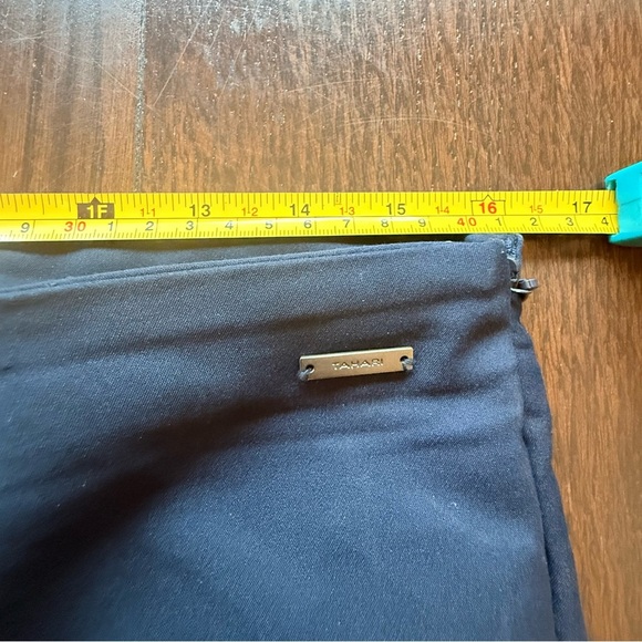 TAHARI Navy Blue Pants size 10 side zipper ankle straight leg - Picture 8 of 9